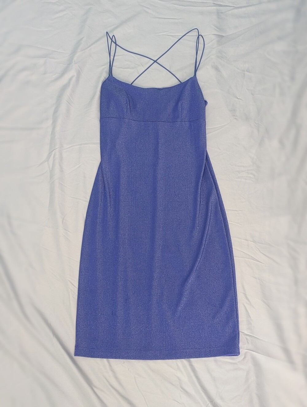City Triangles Strappy Purple /Blue Mini Dress